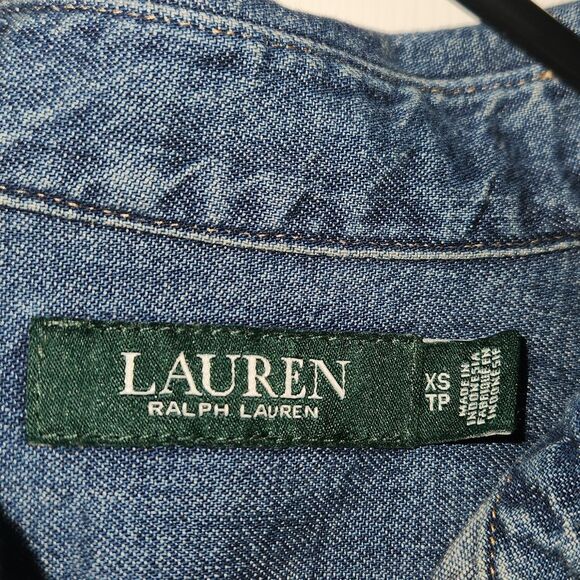 NWOT Lauren Ralph Lauren XS Jean Dress 100% Cotton - Picture 2 of 3